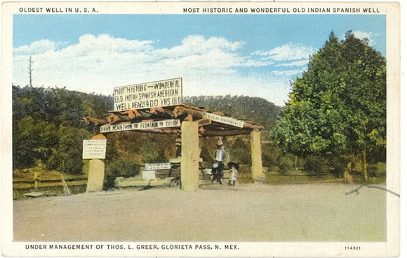 Old Indian Legend of Old Well, Glorieta Pass, NM - Carey's Emporium
