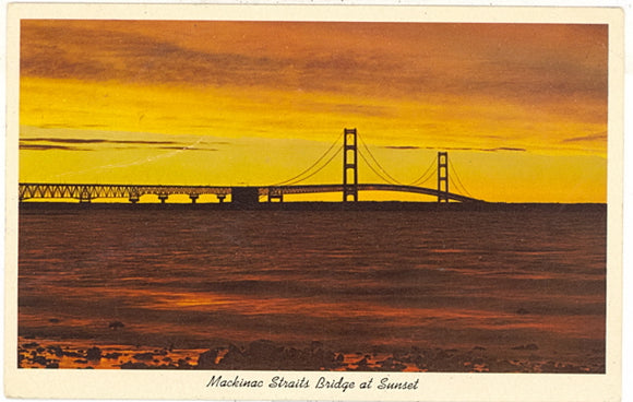 Mackinac Straits Bridge at Sunset, MI - Carey's Emporium