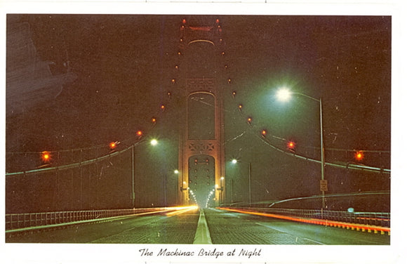 The Mackinac Bridge at Night, MI - Carey's Emporium