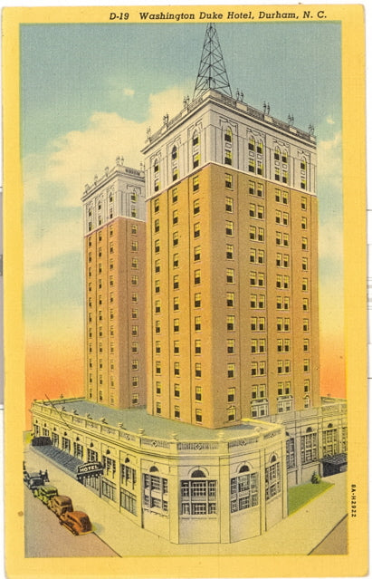 Washington Duke Hotel, Durham, NC - Carey's Emporium