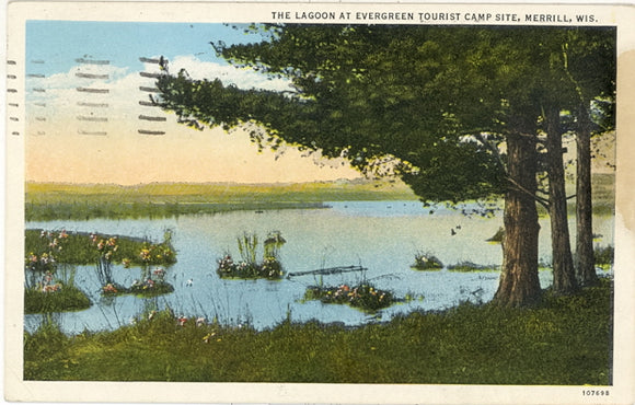 The Lagoon at Evergreen Tourist Camp Site, Merrill, WI - Carey's Emporium