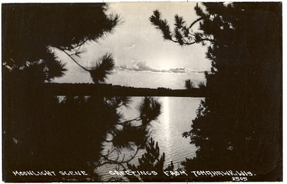 Moonlight Scene, Greetings from Tomahawk, WI - Carey's Emporium