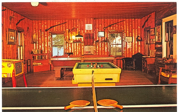Recreation Room, Maple Grove Resort, Lac Vieux Desert, Land o' Lakes, WI - Carey's Emporium