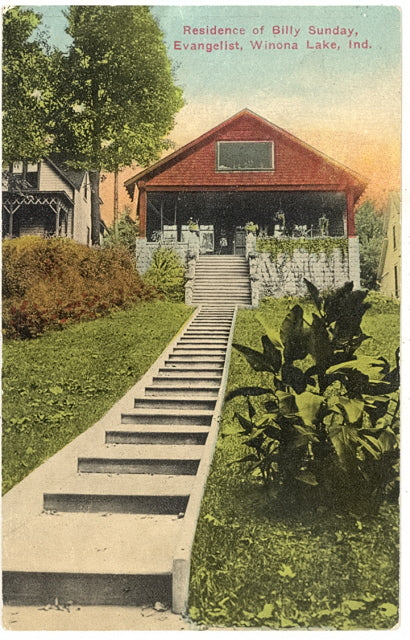 Residence of Billy Sunday Evangelist, Winona Lake, IN - Carey's Emporium