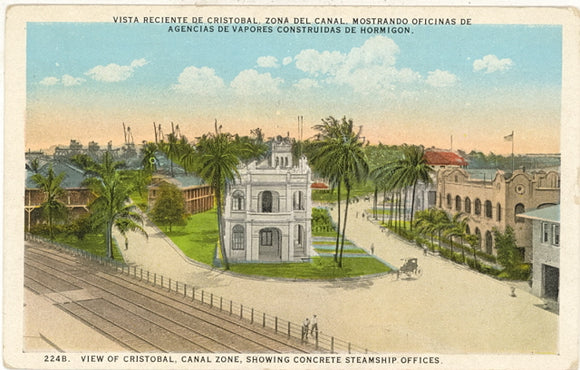 View of Cristobal, Canal Zone, Showing Concrete Steamship Offices - Carey's Emporium