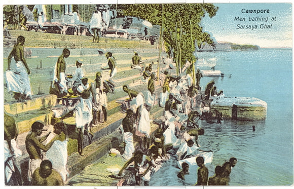 Men Bathing at Sarsaya Ghat, Cawnpore - Carey's Emporium