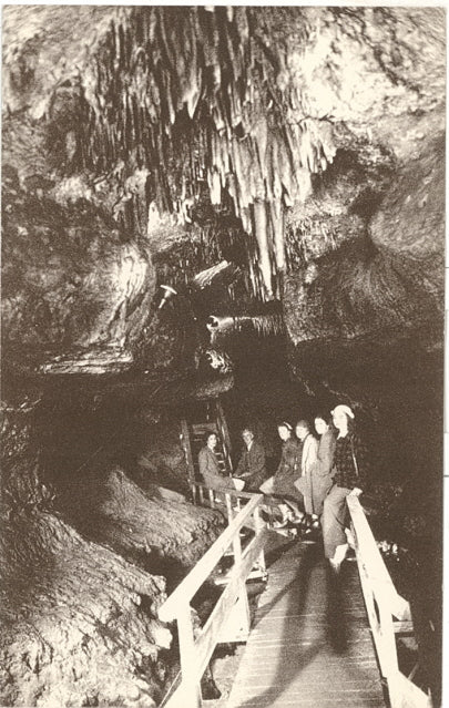 Crystal Chandeliers Above the Lake Bridge, Cave of the Mounds at Blue Mounds, WI - Carey's Emporium