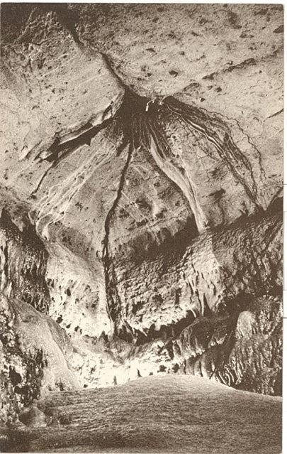 Rare Ribbons in Stone with Black and White Stripes Showing Twin Black Knights on Ledge at Left, Cave of the Mounds, Blue Mounds, WI - Carey's Emporium