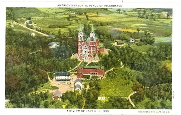 Air View of Holy Hill, WI - Carey's Emporium