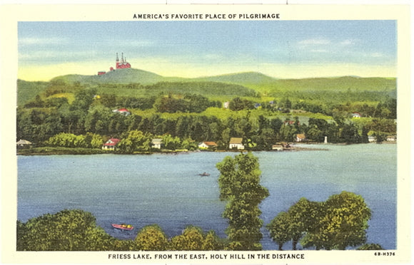 Friess Lake From The East, Holy Hill in the Distance, Holy Hill, WI - Carey's Emporium