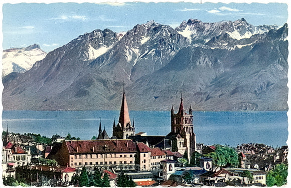 La Cathedral et les Alpes, Lausanne-Ouchy - Carey's Emporium