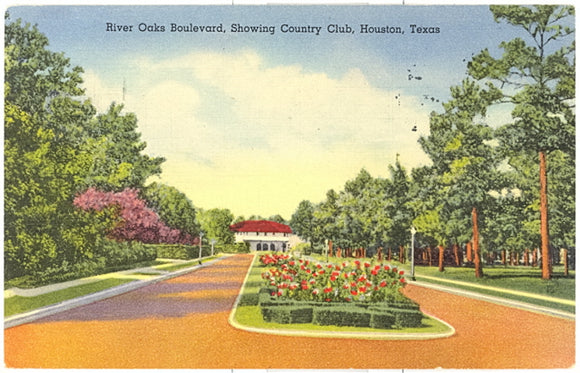River Oaks Boulevard, Showing Country Club, Houston, TX - Carey's Emporium
