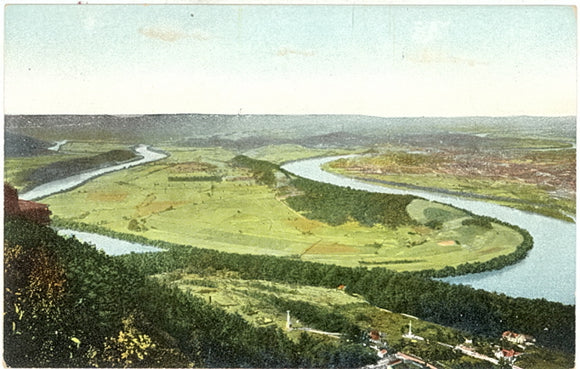 Moccasin Bend, Tennessee River, from Point Lookout, Chattanooga, TN - Carey's Emporium