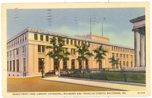 Enoch Pratt Free Library, Cathedral, Mulberry and Franklin Streets, Baltimore, MD - Carey's Emporium