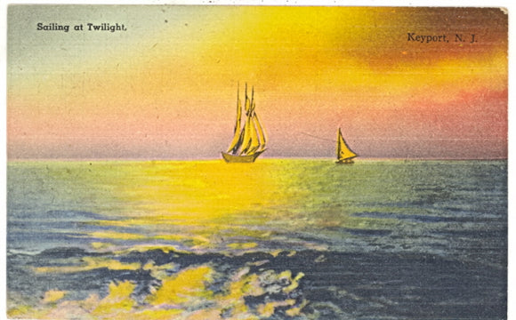 Sailing at Twilight, Keyport, NJ - Carey's Emporium