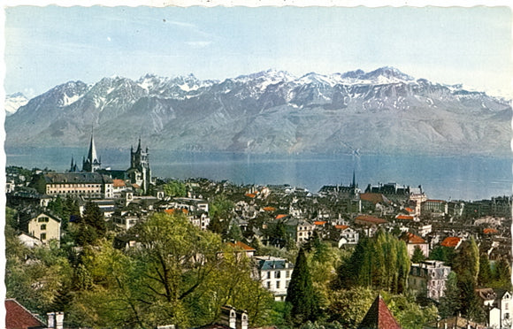 Lausanne, Vue Generale et les Alpes de Savoie - Carey's Emporium