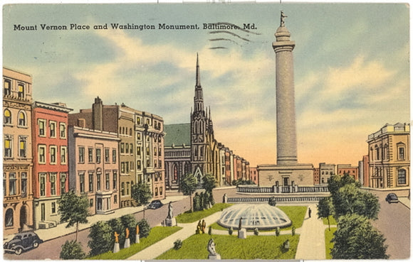 Mount Vernon Place and Washington Monument, Baltimore, MD - Carey's Emporium