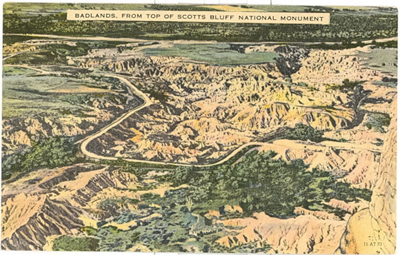 Badlands from top of Scotts Bluff National Monument, NE - Carey's Emporium