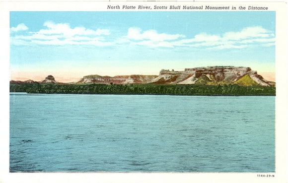 North Platte River, Scotts Bluff National Monument in the Distance - Carey's Emporium