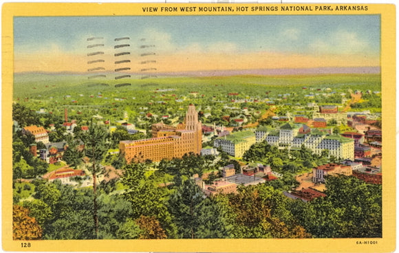 View from West Mountain, Hot Springs National Park - Carey's Emporium