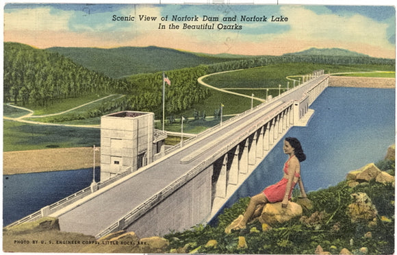 Scenic view of Norfork Dam and Norfork Lake In the Beautiful Ozarks, AR - Carey's Emporium