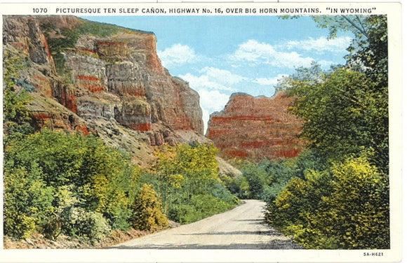 Picturesque Ten Sleep Canyon, Highway No. 16, Over Big Horn  Mountains, WY - Carey's Emporium
