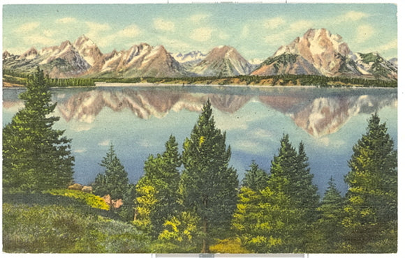 Teton Peaks Reflected in Jackson Lake, Grand Teton National Park - Carey's Emporium