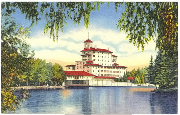 Vista of the Broadmoor Hotel from the Lake, Pikes Peak Region, CO - Carey's Emporium