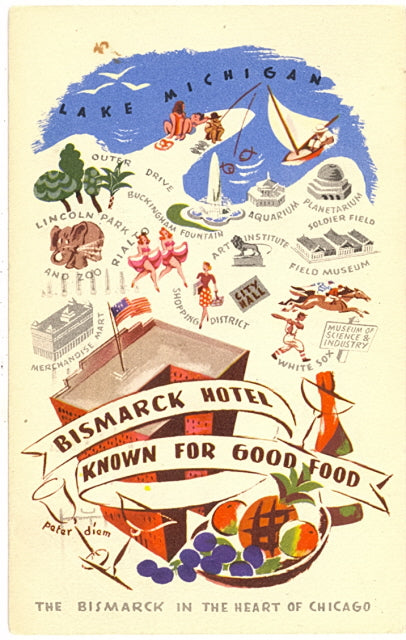 Bismarck Hotel, Known for Good Food, Chicago, IL - Carey's Emporium