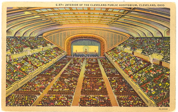 Interior of the Cleveland Public Auditorium, Cleveland, OH - Carey's Emporium