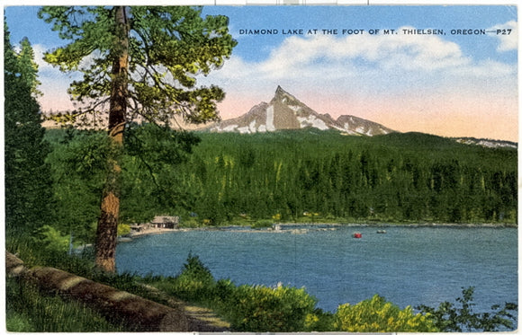 Diamond Lake at the Foot of Mt. Thielsen, OR - Carey's Emporium