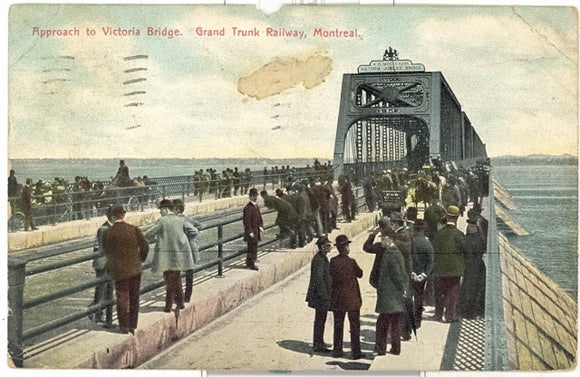 Approach to Victoria Bridge, Grand Trunk Railway, Montreal - Carey's Emporium