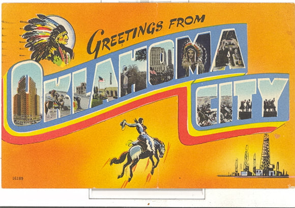 Greetings From Oklahoma City, OK Large Letter - Carey's Emporium