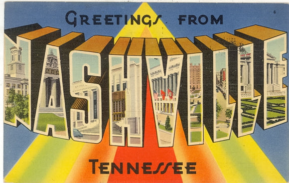 Greetings From Nashville, TN Large Letter - Carey's Emporium