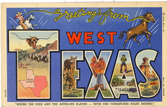 Greetings From West Texas Large Letter - Carey's Emporium
