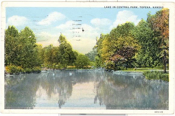 Lake in Central Park, Topeka, KS - Carey's Emporium