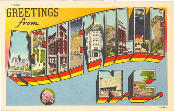 Greetings From Asheville, NC Large Letter - Carey's Emporium