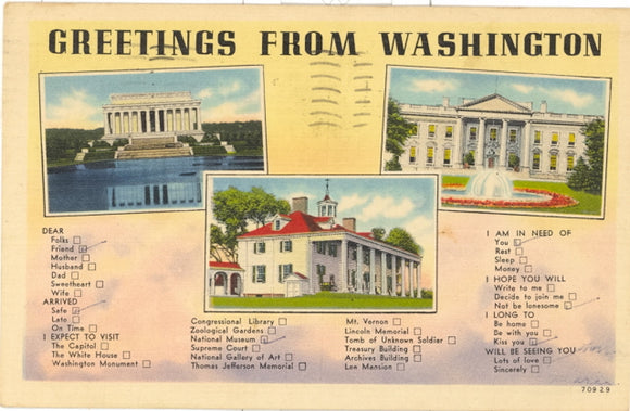 Greetings from Washington, DC - Carey's Emporium