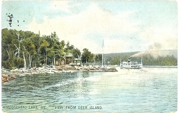 View from Deer Island, Moosehead Lake, ME - Carey's Emporium