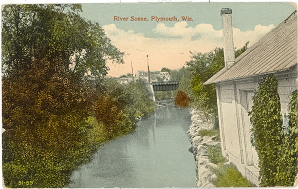 River Scene, Plymouth, WI - Carey's Emporium
