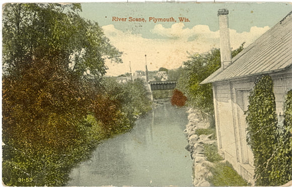 River Scene, Plymouth, WI - Carey's Emporium