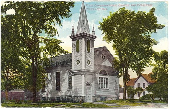 First Congregational Church and Parsonage, Plymouth, WI - Carey's Emporium