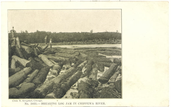 Breaking Log Jam in Chippewa River, Chippewa Falls, WI - Carey's Emporium