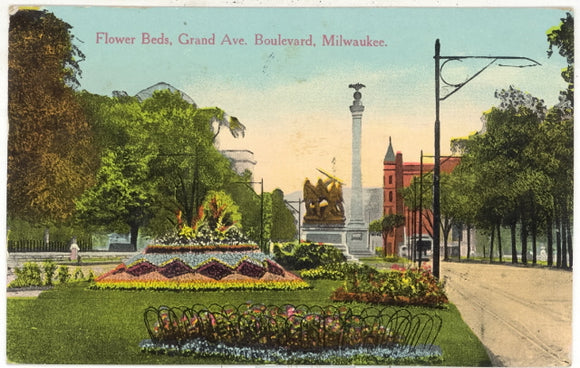 Flower Beds, Grand Ave. Boulevard, Milwaukee, WI - Carey's Emporium