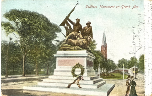 Soldiers Monument on Grand Ave., Milwaukee, WI - Carey's Emporium