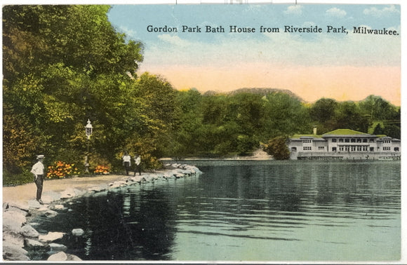 Gordon Park Bath House from Riverside Park, Milwaukee, WI - Carey's Emporium