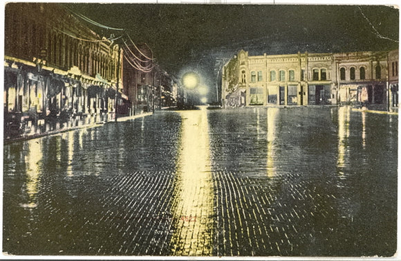 Main Street on a Rainy Night, Ripon, WI - Carey's Emporium