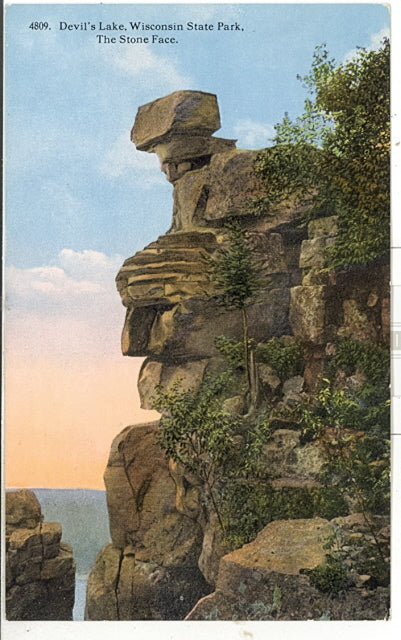 The Stone Face, Wisconsin State Park, Devil's Lake, WI - Carey's Emporium