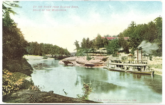 Up the River from Sliding Rock, Dells of the Wisconsin, WI - Carey's Emporium