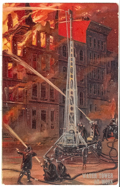 Water Tower at Work, Firemen - Carey's Emporium